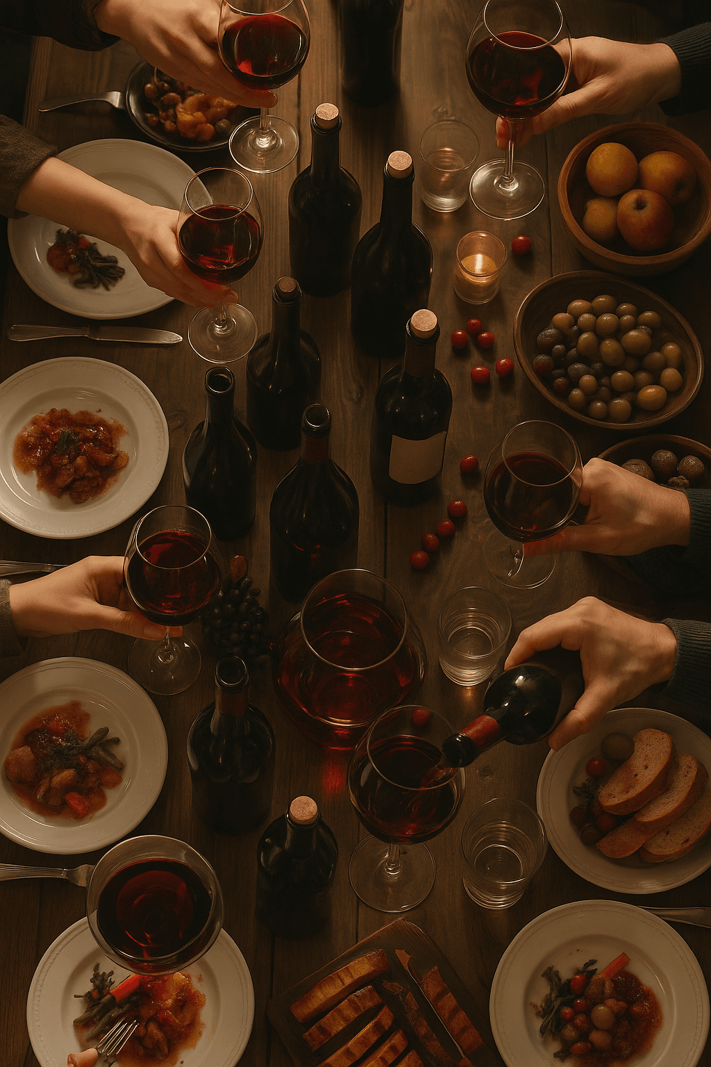 Cozy dinner setting, inviting for a wine pairing experience.